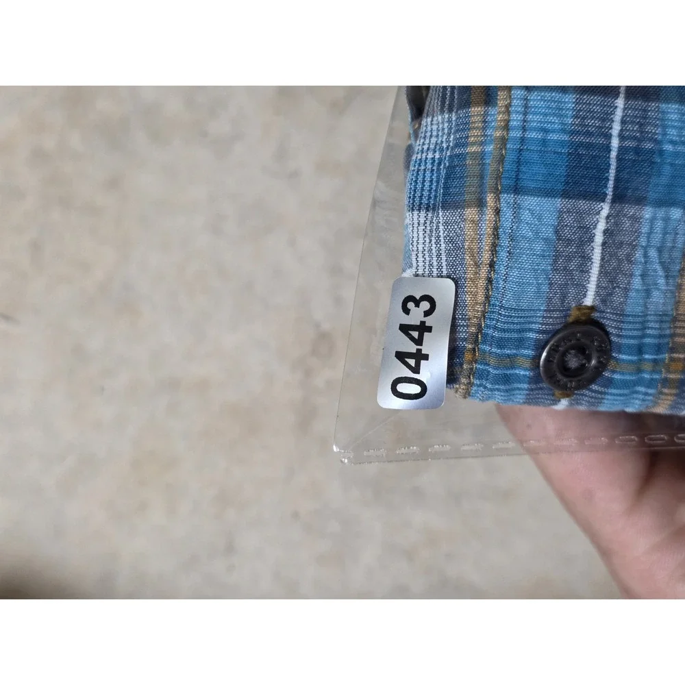 KUHL Men's Size 2XL Blue Plaid Polyester Button Up Short Sleeve Shirt - Picture 9 of 9